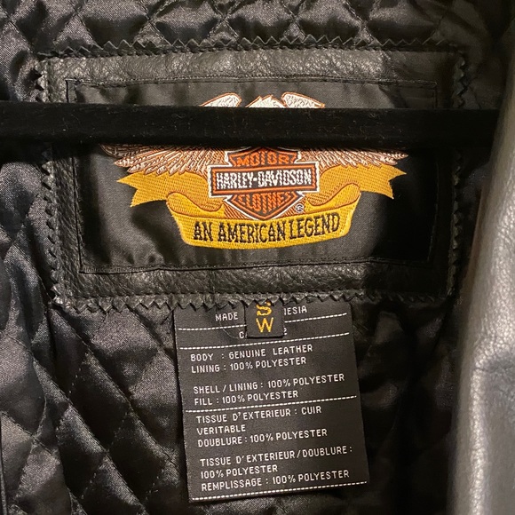 Harley Davidson Black Leather Jacket 50 Year Anniversary Small - Picture 4 of 10